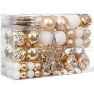 99-Pcs Christmas Ball Ornaments Assorted Shatterproof Christmas Ball Set